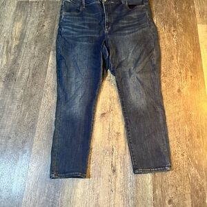 American Eagle Outfitters Women's Dark Blue Skinny Jeans